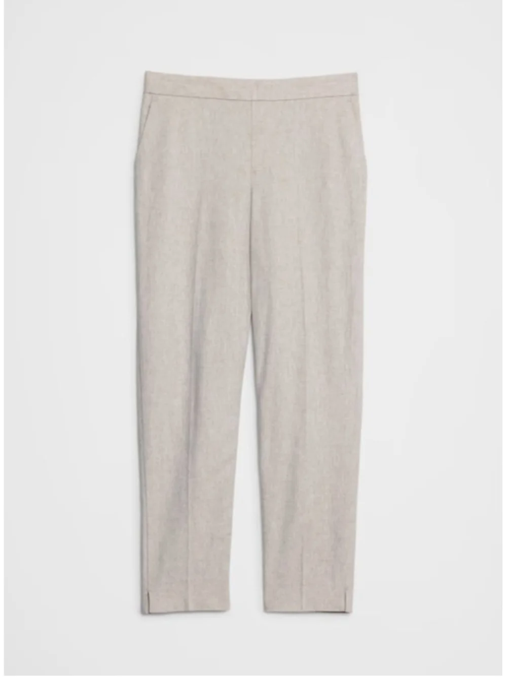 Banana Republic Tapered High Rise Linen-Blend Ankle Pants Black Medium NWT $100